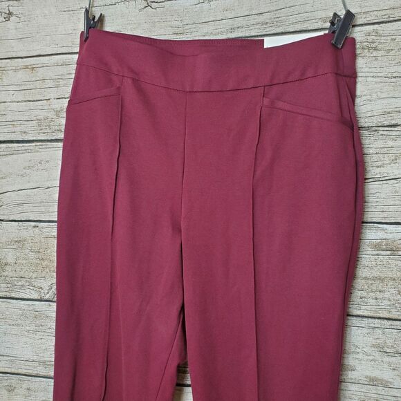 C Established 1946 Straight Pants with seam down front burgundy size Large NWT - Picture 2 of 8